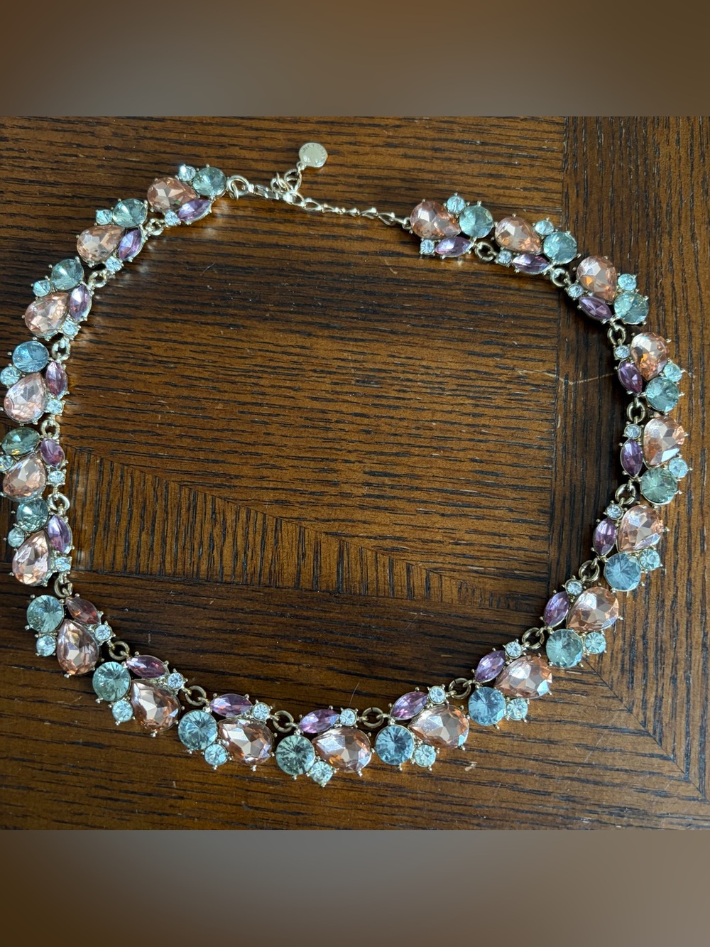 Charter Club Crystal Necklace originally Macy - Pastel Pink & Light Blue